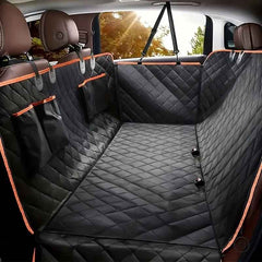 Coprisedile Auto Impermeabile per Cani – Antigraffio e Antiscivolo, Nero e Arancione
