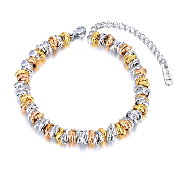Bracciale da Donna con Nodi Intrecciati in Acciaio – Vari Colori