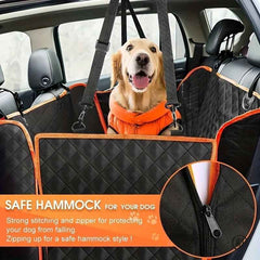 Coprisedile Auto Impermeabile per Cani – Antigraffio e Antiscivolo, Nero e Arancione