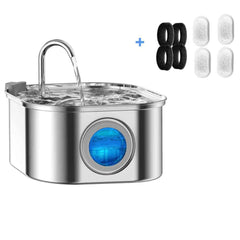 Fontanella per Gatti in Acciaio Inox – 3,2L, Automatica e Ultra Silenziosa con Filtri