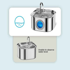 Fontanella per Gatti in Acciaio Inox – 3,2L, Automatica e Ultra Silenziosa con Filtri