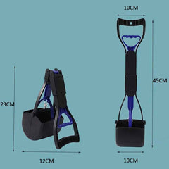 Paletta Raccogli Bisogni per Animali – 45 cm Portatile con Manico Lungo – Ideale per Erba e Ghiaia