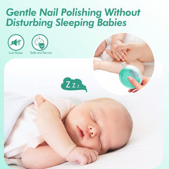 Electric Nail File for Kids with Six Interchangeable Sharpening Heads, Low Noise Newborn Nail File, Suitable for All Ages