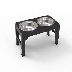 Ciotole Rialzate Regolabili per Cani – 2 Ciotole Inox da 1200 ml, Antiscivolo e Pieghevoli