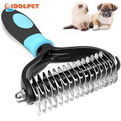 Spazzola Doppia per Cani e Gatti – 17+9 Denti in Acciaio Inox