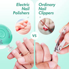 Electric Nail File for Kids with Six Interchangeable Sharpening Heads, Low Noise Newborn Nail File, Suitable for All Ages