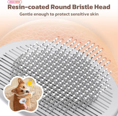 Zivacate Dog & Cat Brush - Patented One-Click Self-Cleaning Pet Grooming